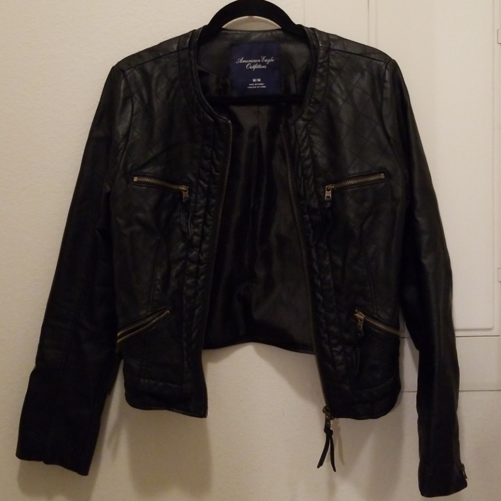 Vegan Leather Moto Jacket